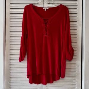 Spense Roll-tab Long Sleeve Top